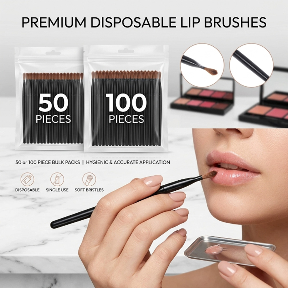 Beauty For Makeup - Zestaw 50/100 szt. jednorazowych pędzelków do
