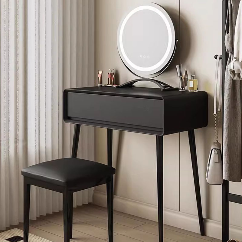 Makeup Beauty Lounge - Nowoczesna narożna toaletka drewniana organizer damska