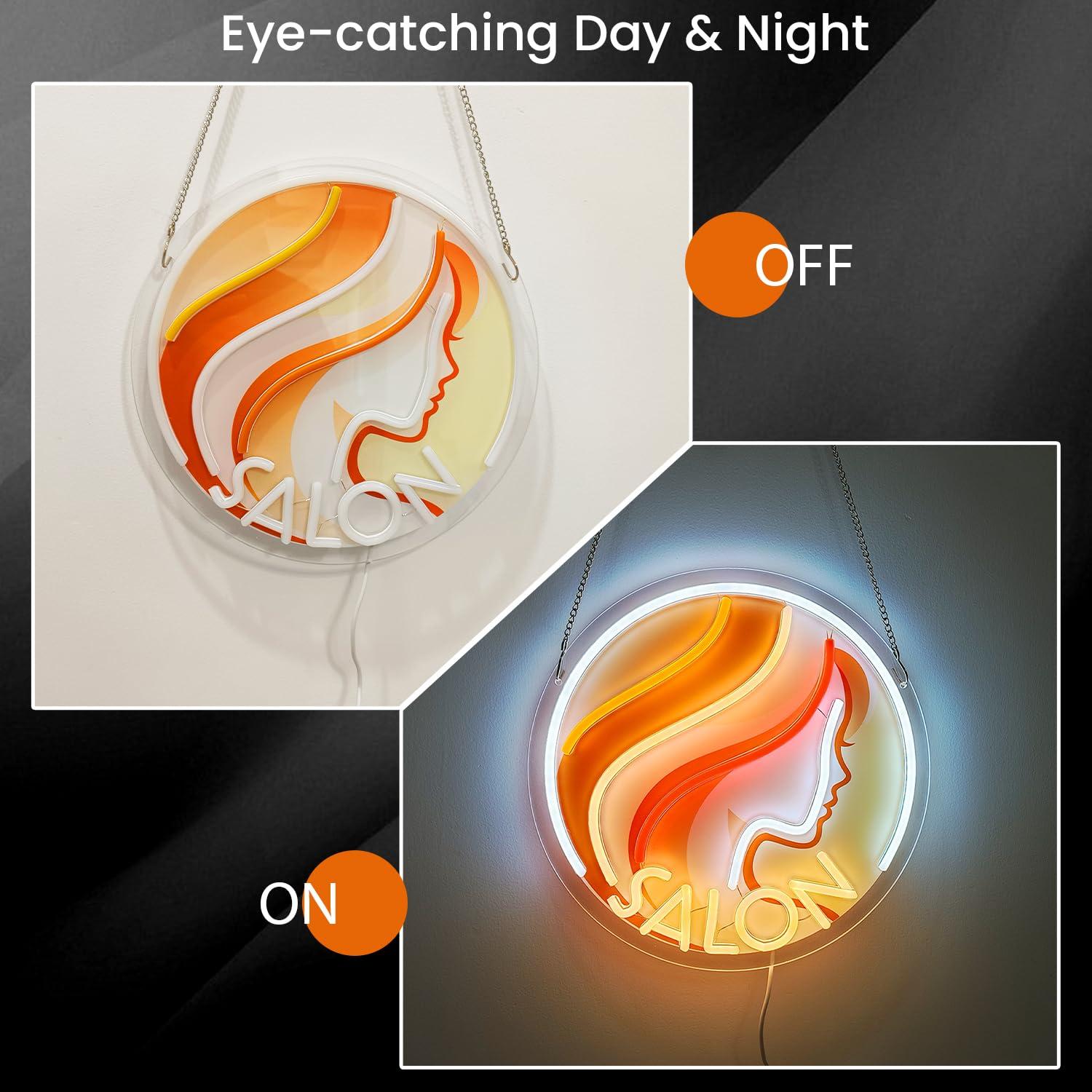 Neonowy szyld LED z profilem k – Makeup Beauty Lounge recenzja i cena